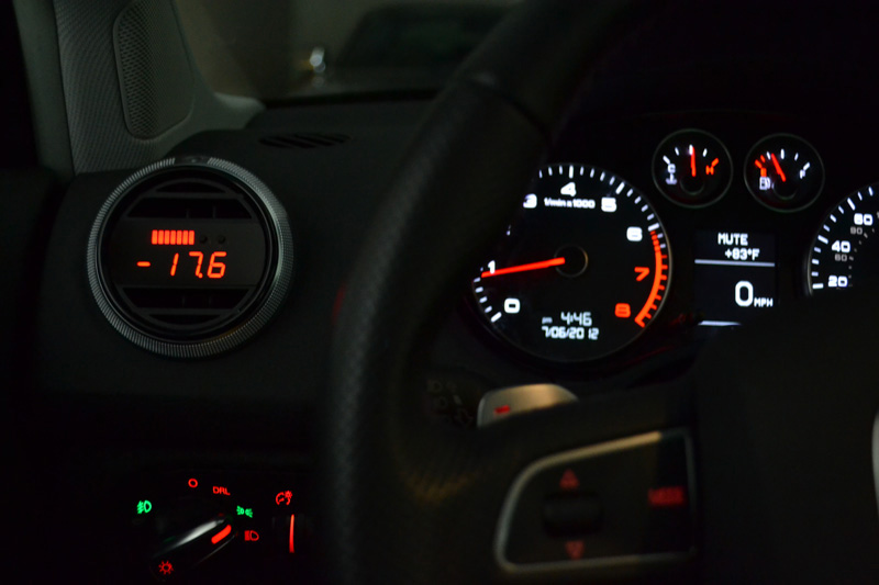 P3 Cars Integrated Vent Digital Gauge 2007-12 Audi A3 / TT